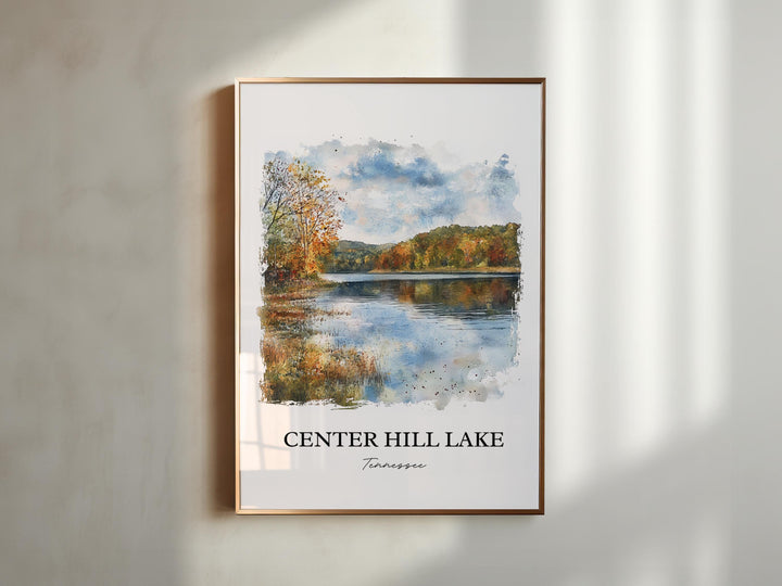 Center Hill Lake Wall Art, Middle Tennessee Print, Tennessee Artwork, Center Hill Lake Gift, Travel Print, Travel Poster, Housewarming Gift