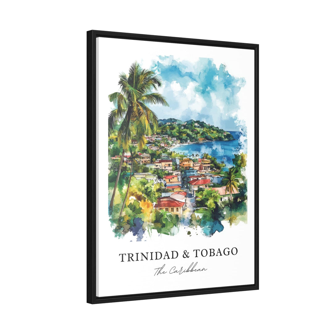 Trinidad and Tobago Wall Art, Trinidad Print, Trinidad Watercolor Art, Trinidad Tobago Gift,