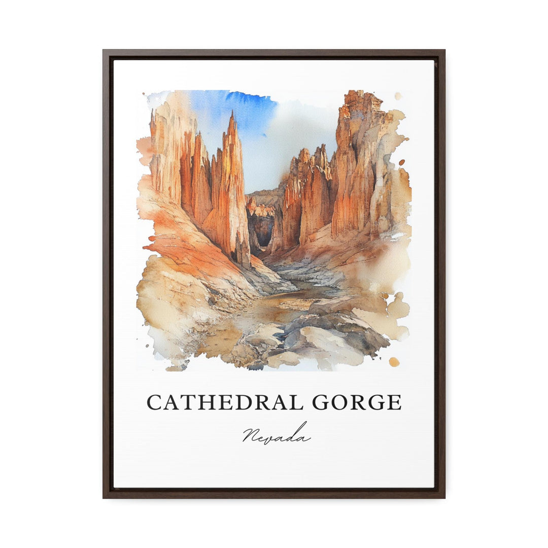 Cathedral Gorge, Nevada, USA – Watercolor Art Print