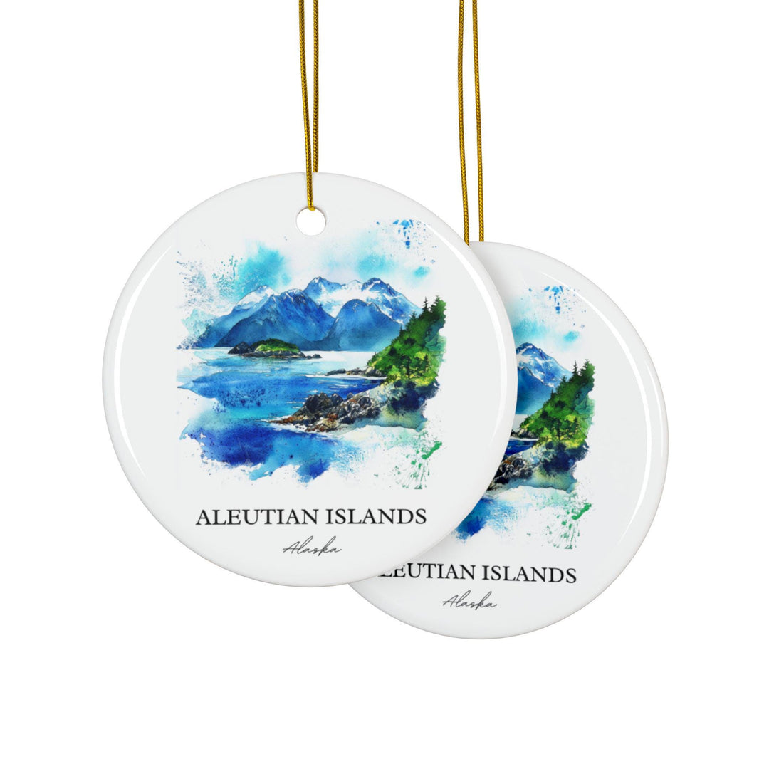 Aleutian Islands Ornament: Unique Alaska Souvenir, Aleutian Islands Xmas Decor, and Authentic Aleutian Islands Gift