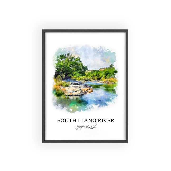 South Llano River Park Wall Art, Junction TX Print, Texas Artwork, South Llano River Gift, Travel Print, Travel Poster, Housewarming Gift