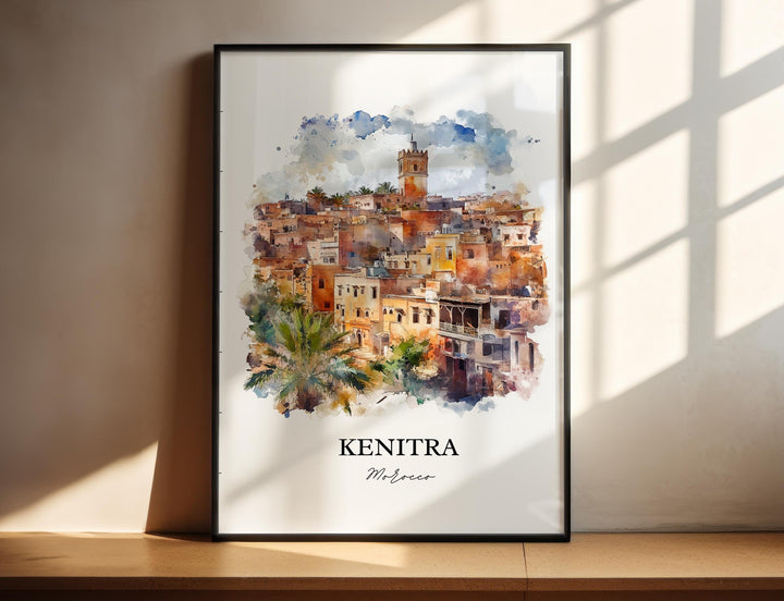 Kenitra, Morocco – Watercolor Art Print