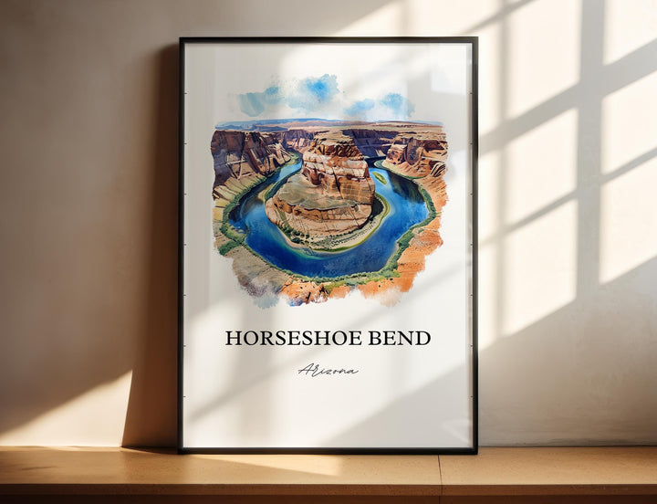 Horseshoe Bend, Arizona – Watercolor Art Print