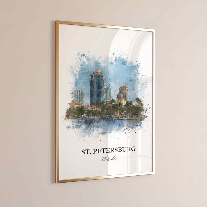 St Petersburg, Florida – Watercolor Art Print