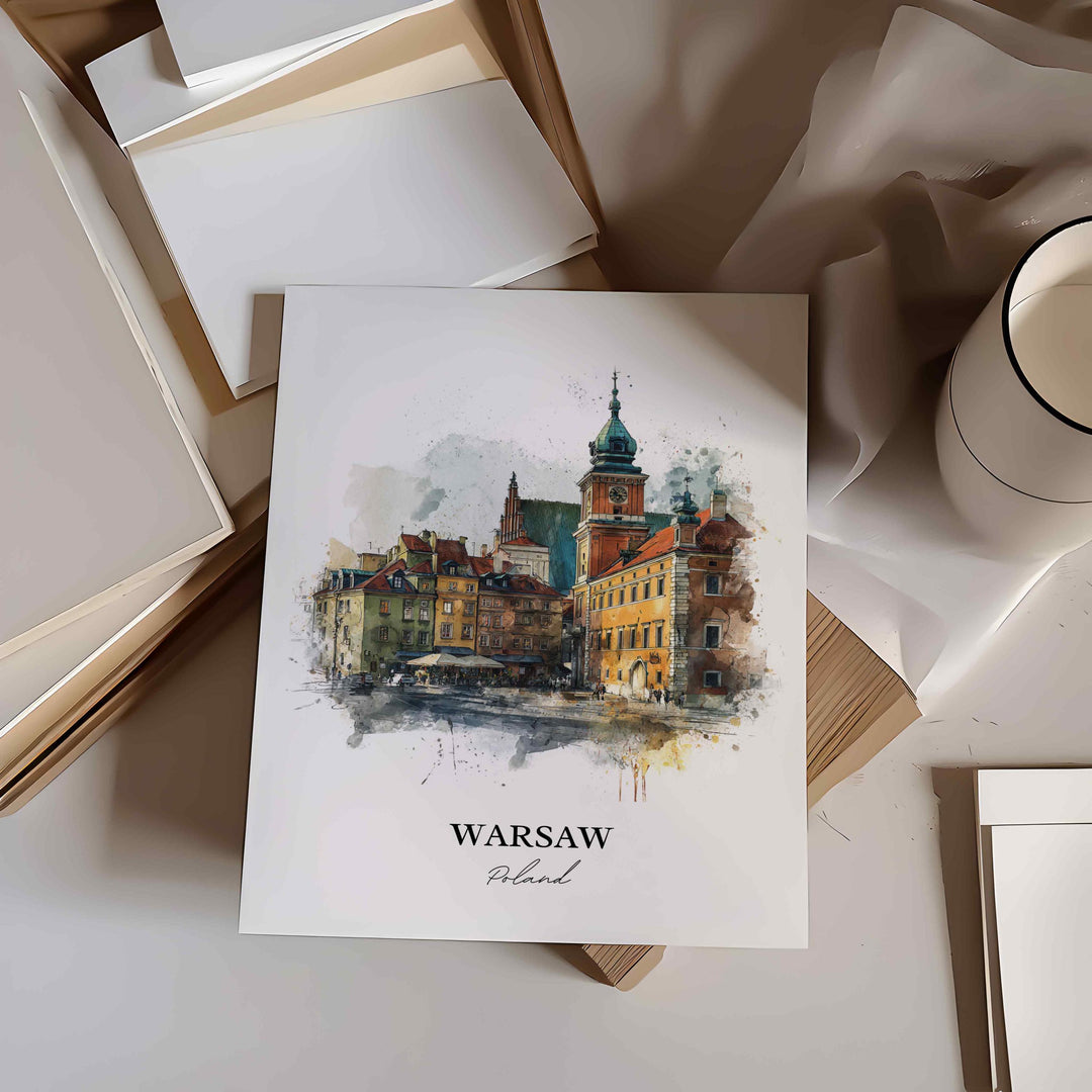 Warsaw, Poland – Watercolor Art Print