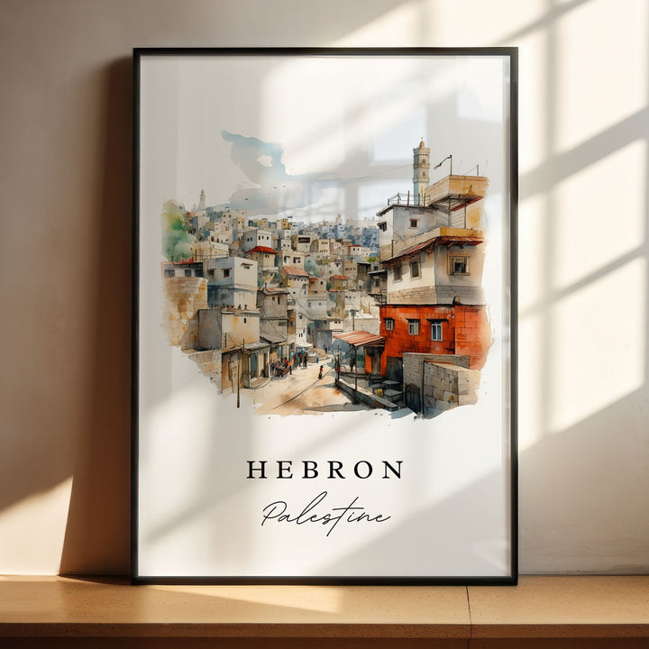 Hebron Palestine wall art - Palestine, Hebron poster print, Wedding gift, Birthday present, Custom Text, Perfect Gift