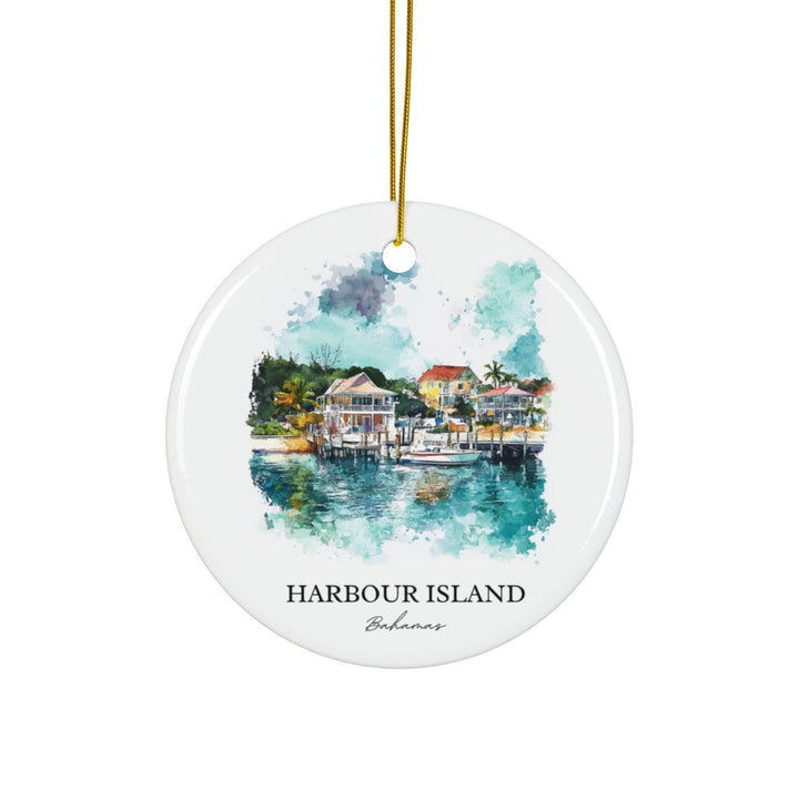 Harbour Island Ornament: Unique Harbour Island Souvenir, Bahamas Xmas Decor, and Authentic Harbour Island Gift