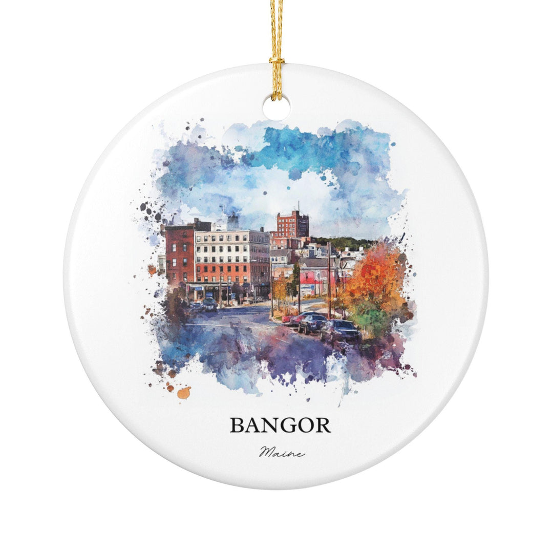 Bangor, Maine Ornament: Unique Bangor Souvenir, Bangor Maine Xmas Decor, and Authentic Maine Gift