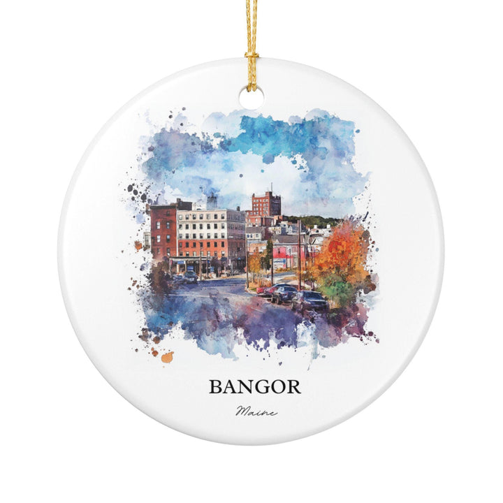 Bangor, Maine Ornament: Unique Bangor Souvenir, Bangor Maine Xmas Decor, and Authentic Maine Gift