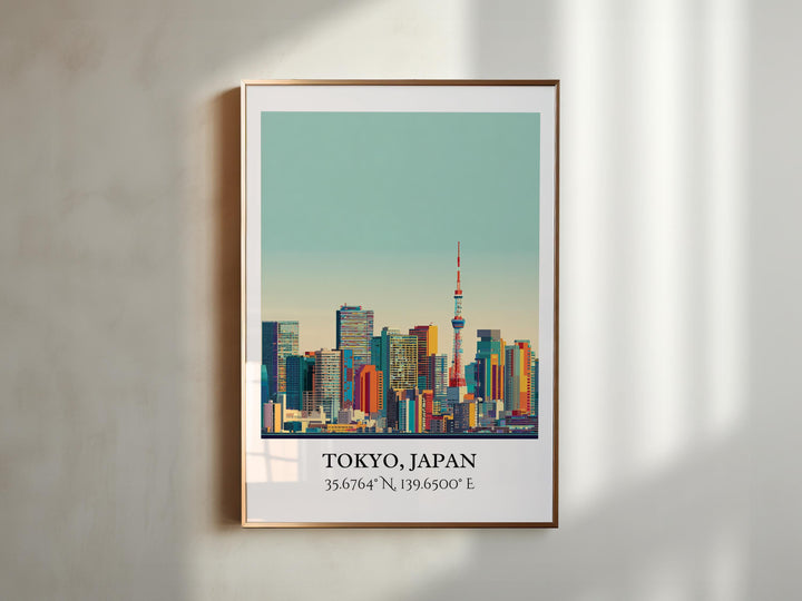 Tokyo Japan Art, Tokyo Retro Travel Art, Tokyo Home Decor, Tokyo Gift, Japan Travel Art, Travel Prints, Housewarming Gift