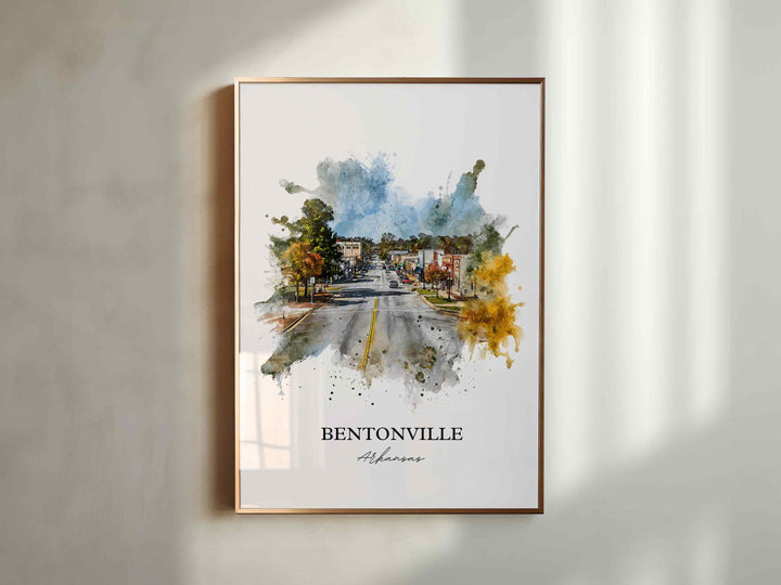 Bentonville, Arkansas – Watercolor Art Print