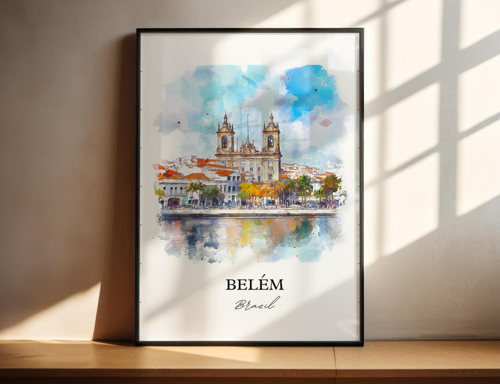 Belém Brazil Wall Art, Pará Print, Brazil Watercolor Art, Belém Brazil Gift, Travel Print, Travel Poster, Housewarming Gift
