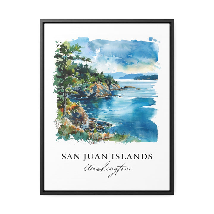 San Juan Islands WA Art, Pacific Northwest Print, Washington State Watercolor, San Juan Islands Gift, Travel Poster, Housewarming Gift