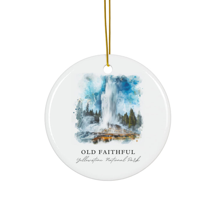 Old Faithful Ornament: Unique Yellwostone Souvenir, Yellowstone Xmas Decor, and Authentic Old Faithful Geyser Christmas Gift