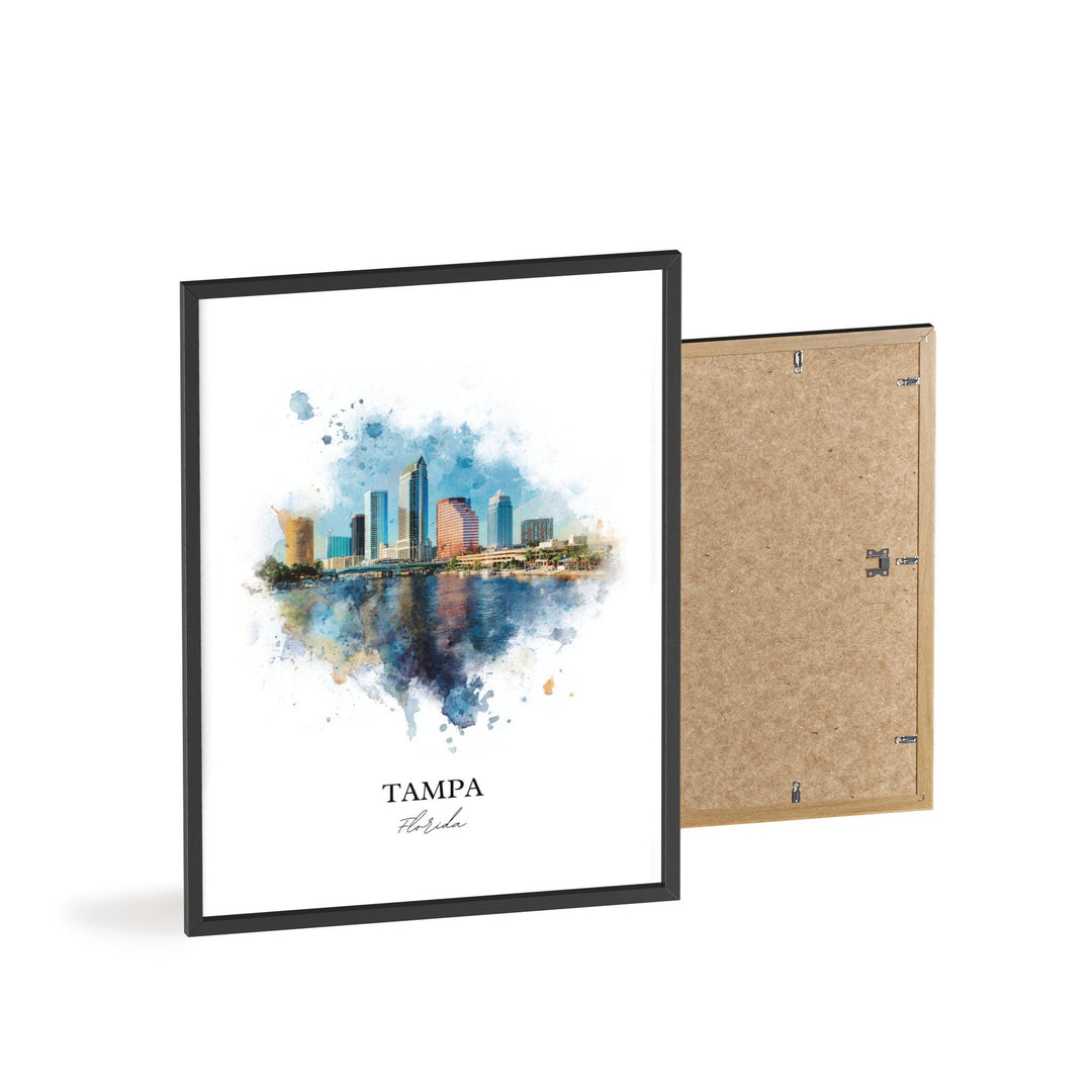 Tampa, Florida – Watercolor Art Print