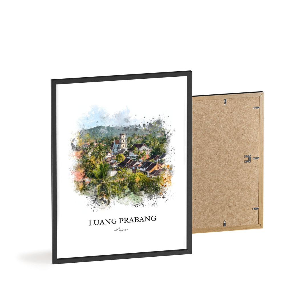 Luang Prabang, Laos – Watercolor Art Print