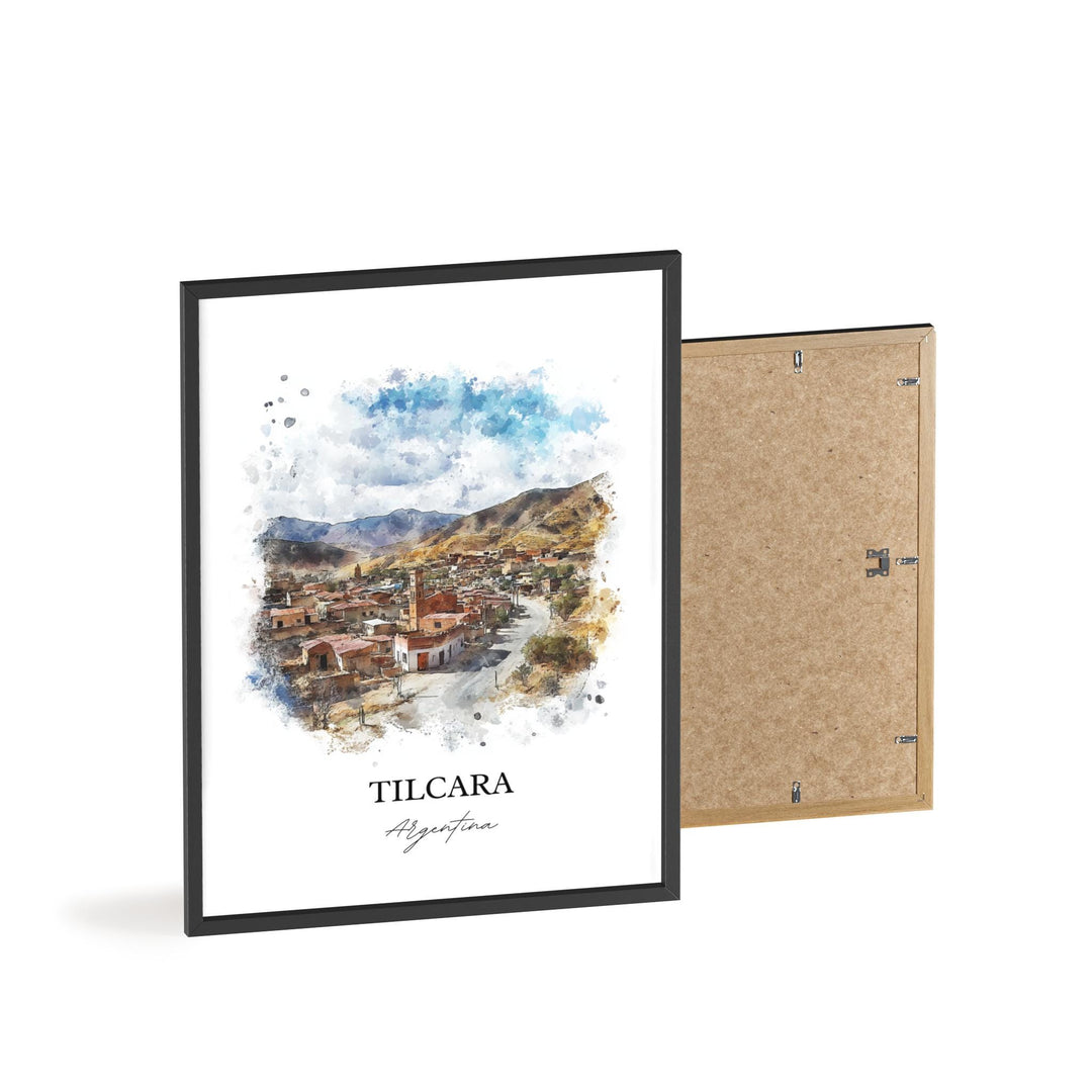 Tilcara Wall Art, Tilcara Agrentina Print, Argentina Watercolor Art, Tilcara Gift, Travel Print, Travel Poster, Housewarming Gift