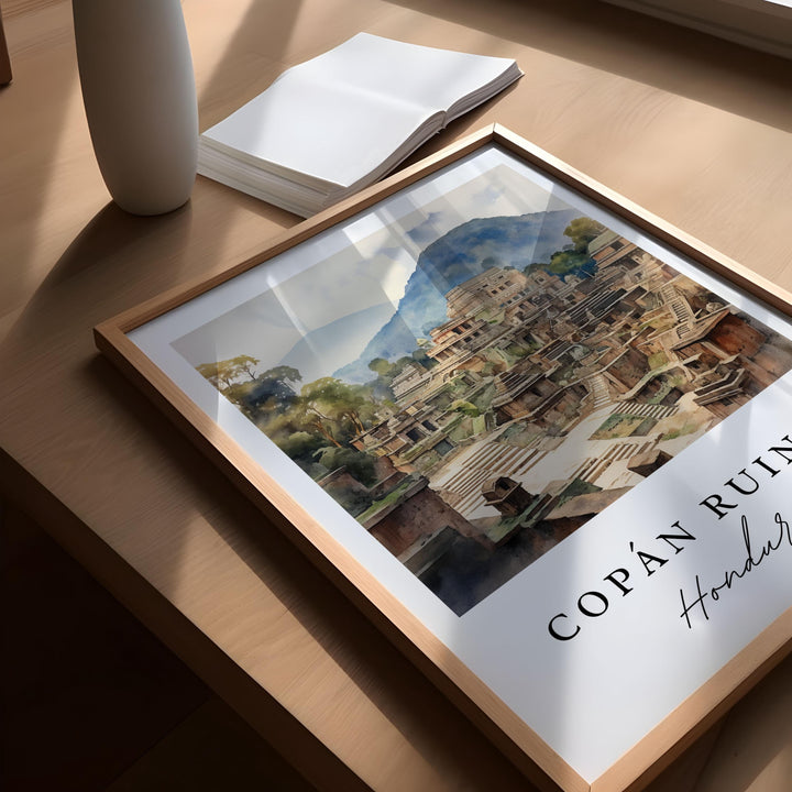 Copan Ruinas Honduras wall art - Honduras, Copan Ruins poster, Wedding gift, Birthday present, Custom Text, Personalized Gift