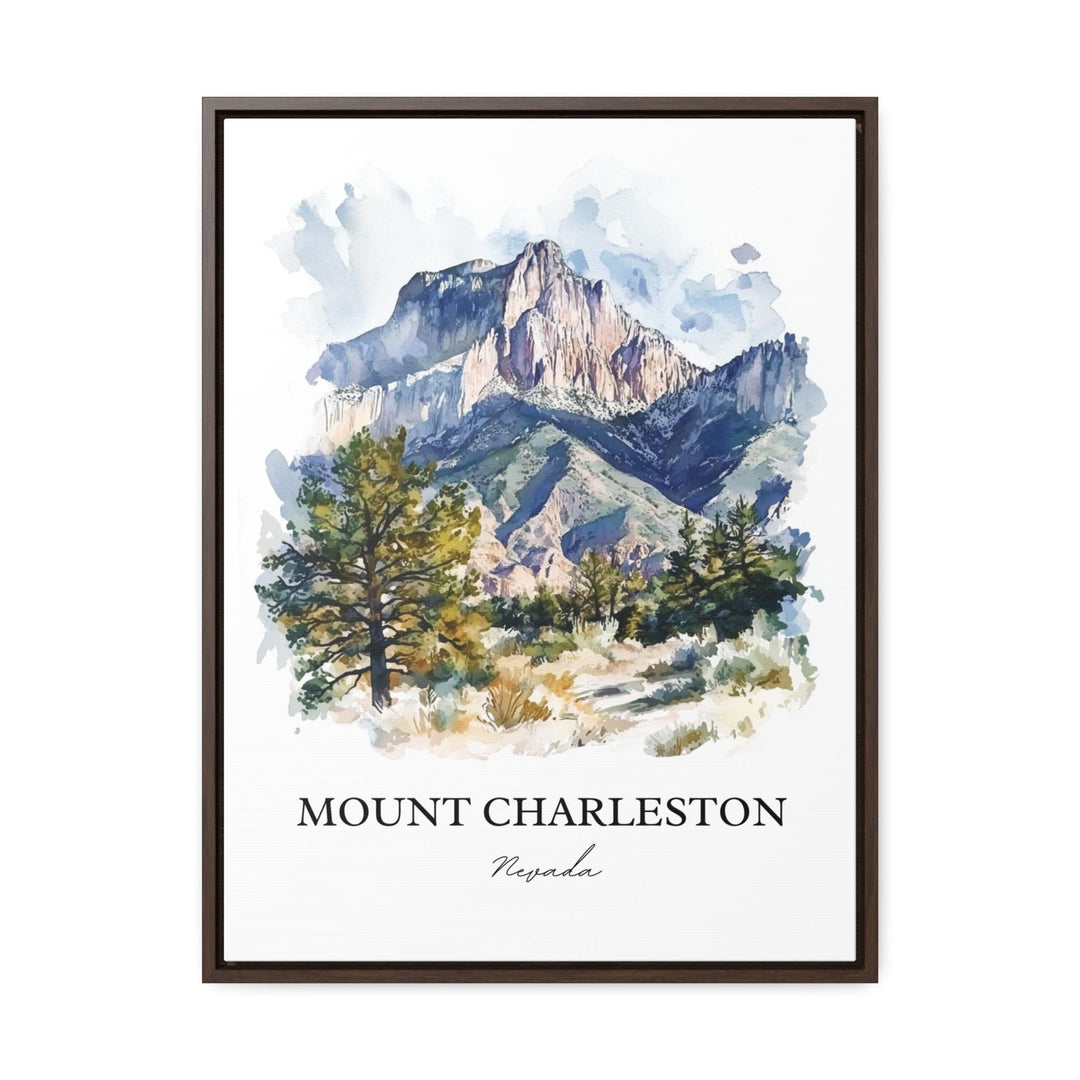 Mount Charleston NV Wall Art, Clark County Print, Nevada Watercolor, Mount Charleston Gift, Travel Print, Travel Poster, Housewarming Gift