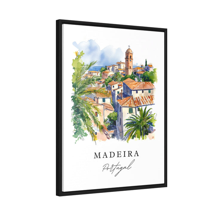 Madeira traditional travel art - Portugal, Madeira print, Wedding gift, Birthday present, Custom Text, Perfect Gift