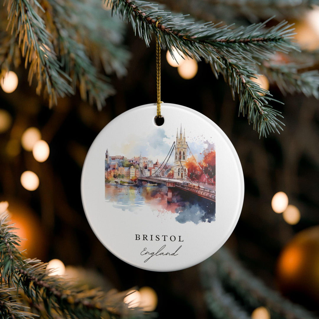 Bristol England Ornament: Unique Bristol England Souvenir, England Xmas Decor, and Authentic Bristol England Gift