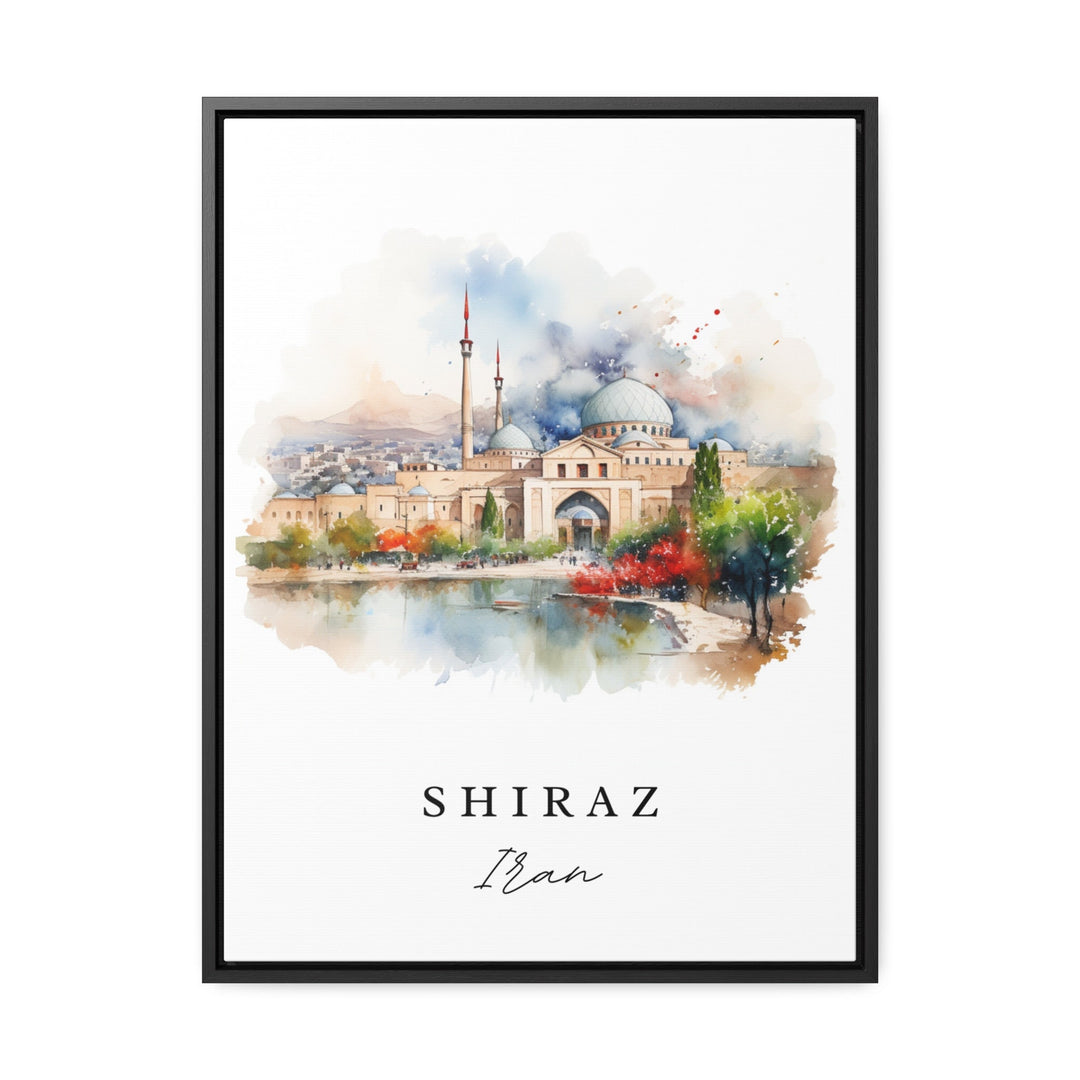 Shiraz traditional travel art - Iran, Shiraz poster print, Wedding gift, Birthday present, Custom Text, Perfect Gift