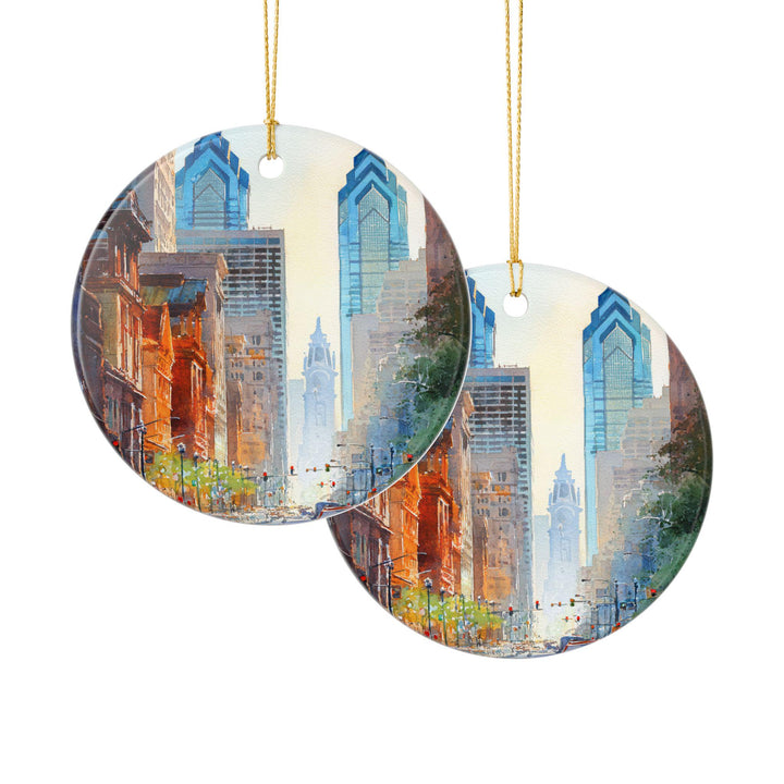 Philadelphia Ornament: Unique Philly Souvenir, Philly Xmas Decor, and Authentic Philly Gift