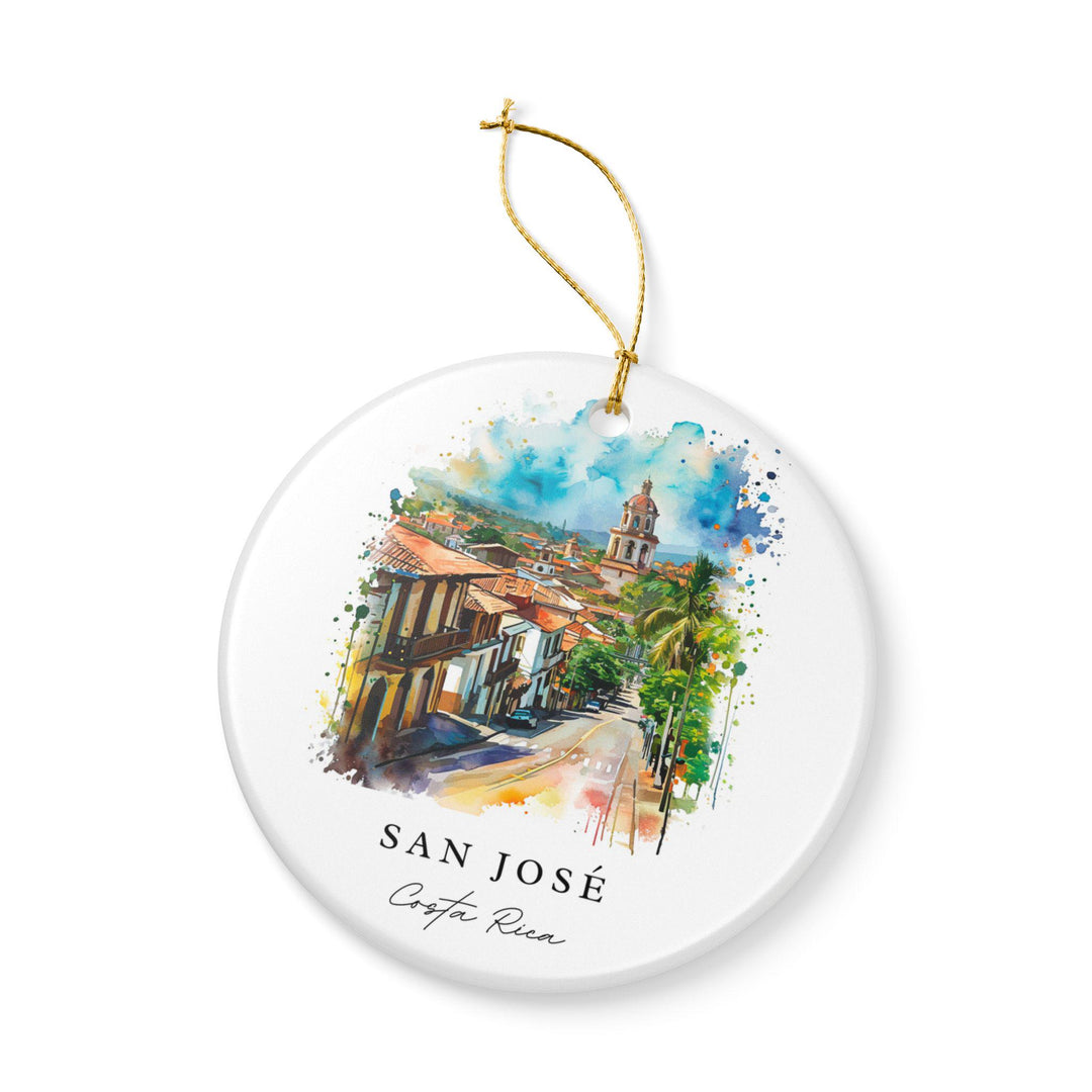 San Jose Costa Rica Ornament: Unique Costa Rica Souvenir, Costa Rica Xmas Decor, and Authentic San Jose CR Gift