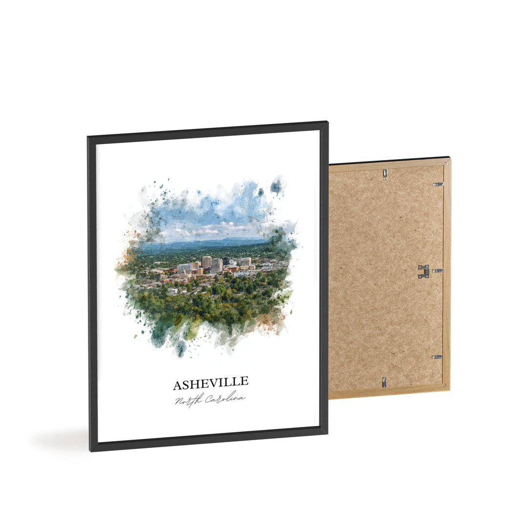 Asheville, North Carolina – Watercolor Art Print
