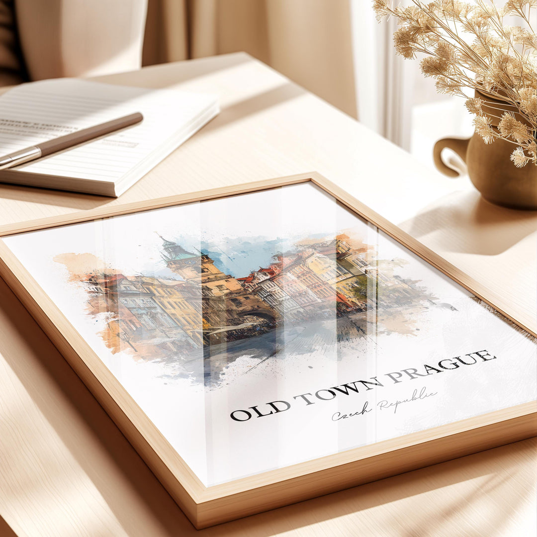 Prague, Czech Republic – Watercolor Art Print