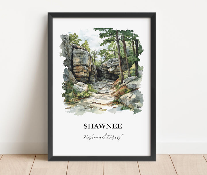 Shawnee National Forest, Illinois – Watercolor Art Print