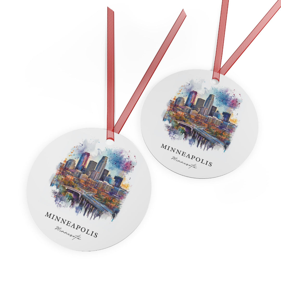 Minneapolis MN Ornament: Unique Minneapolis Souvenir, Minneapolis Xmas Decor, and Authentic Minneapolis Gift