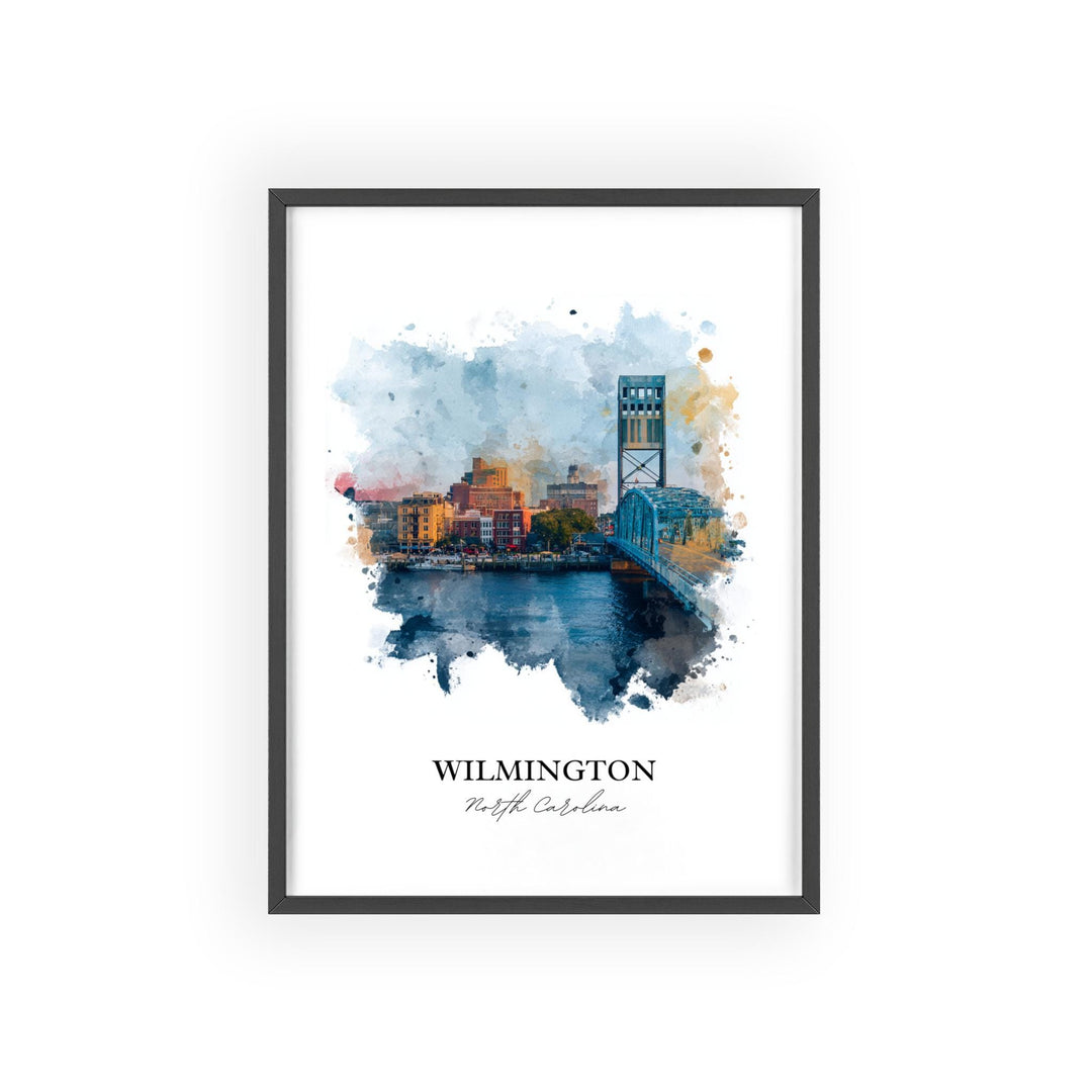 Wilmington, North Carolina – Watercolor Art Print