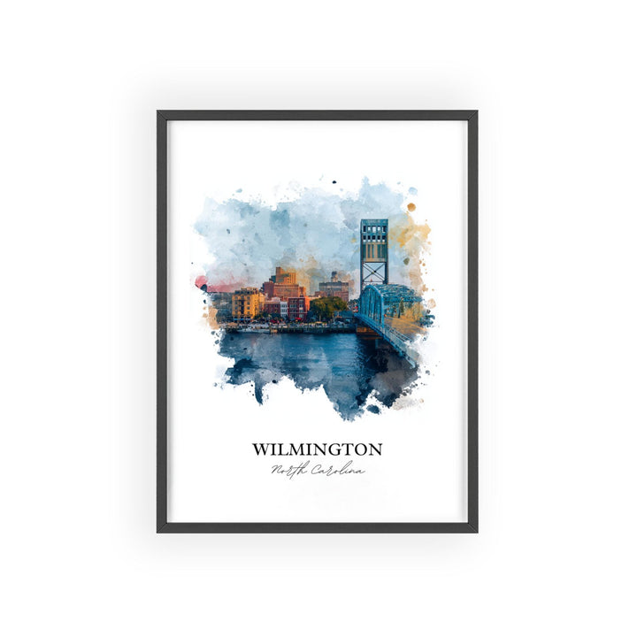 Wilmington, North Carolina – Watercolor Art Print