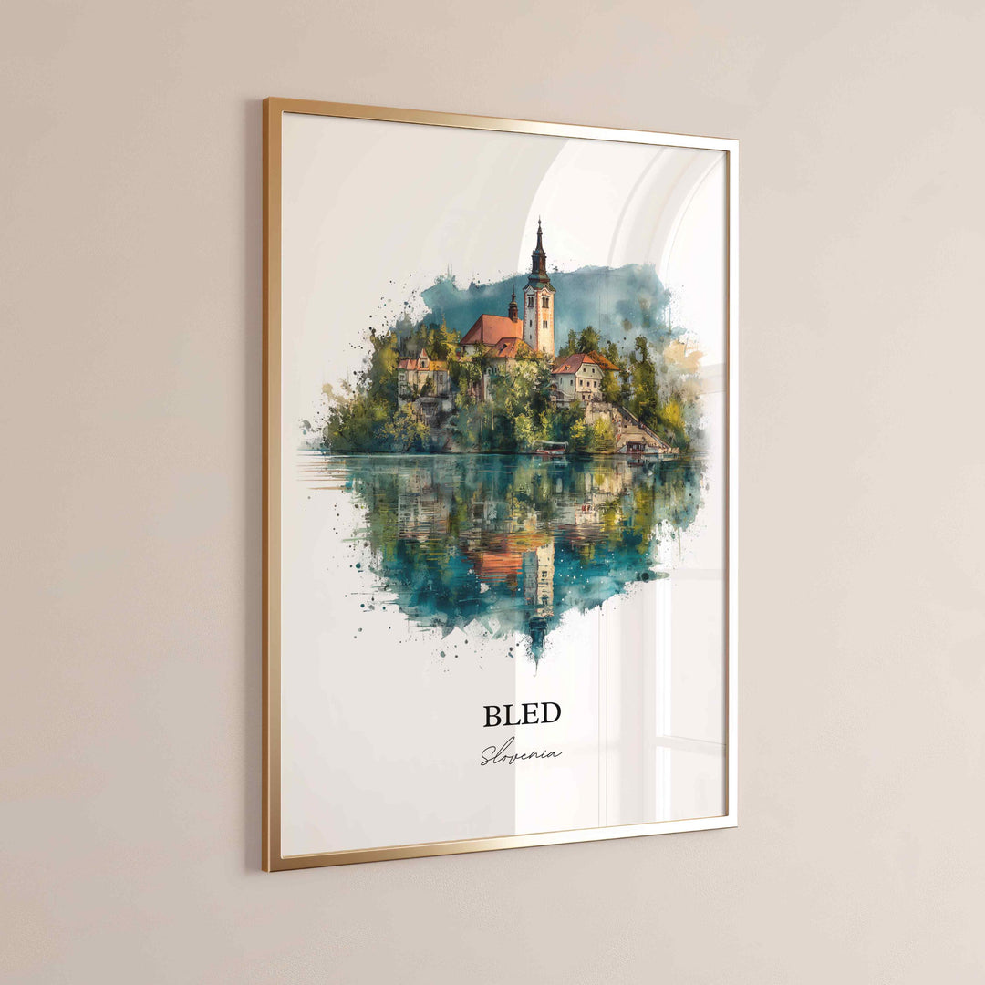 Bled, Slovenia – Watercolor Art Print