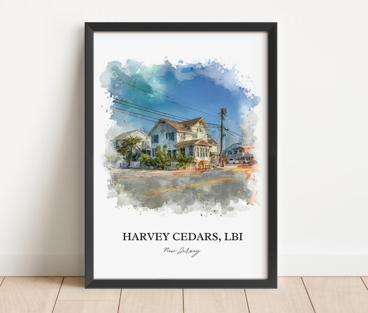 Harvey Cedars, NJ – Watercolor Art Print