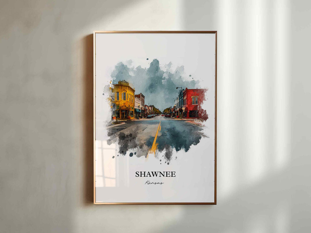 Shawnee, Kansas – Watercolor Art Print