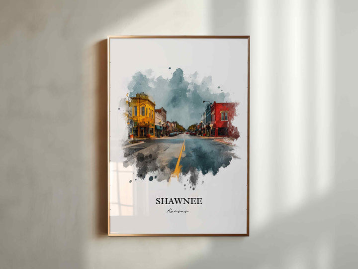 Shawnee, Kansas – Watercolor Art Print