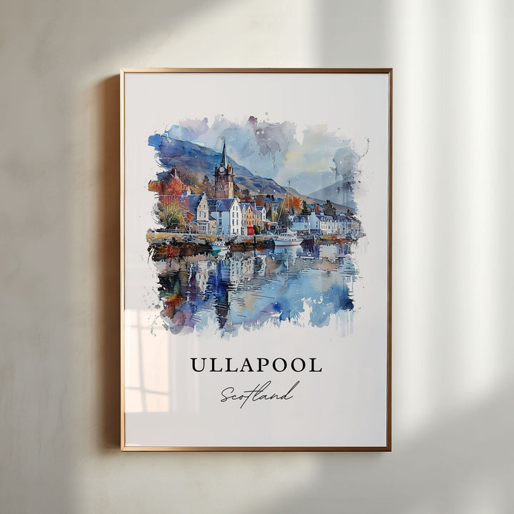 Ullapool Scotland Art, Ullapool Print, Ullapool Watercolor Art, Ullapool Scotland Gift,