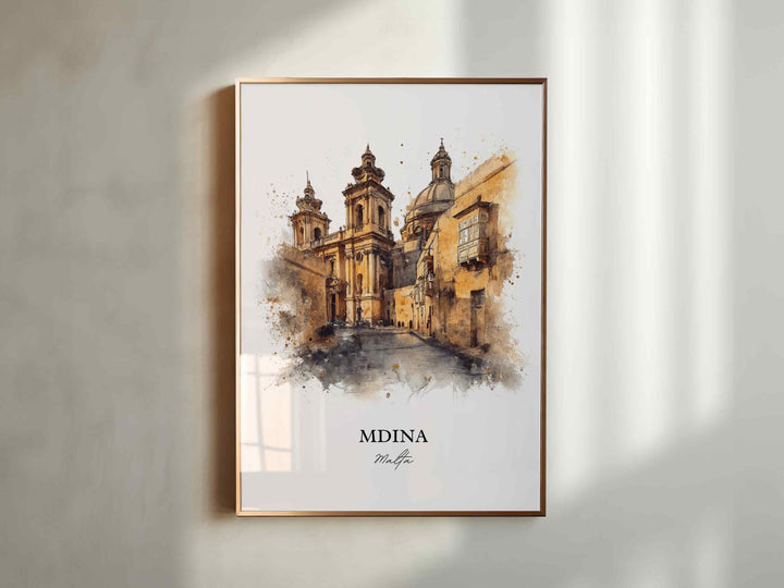 Mdina, Malta – Watercolor Art Print