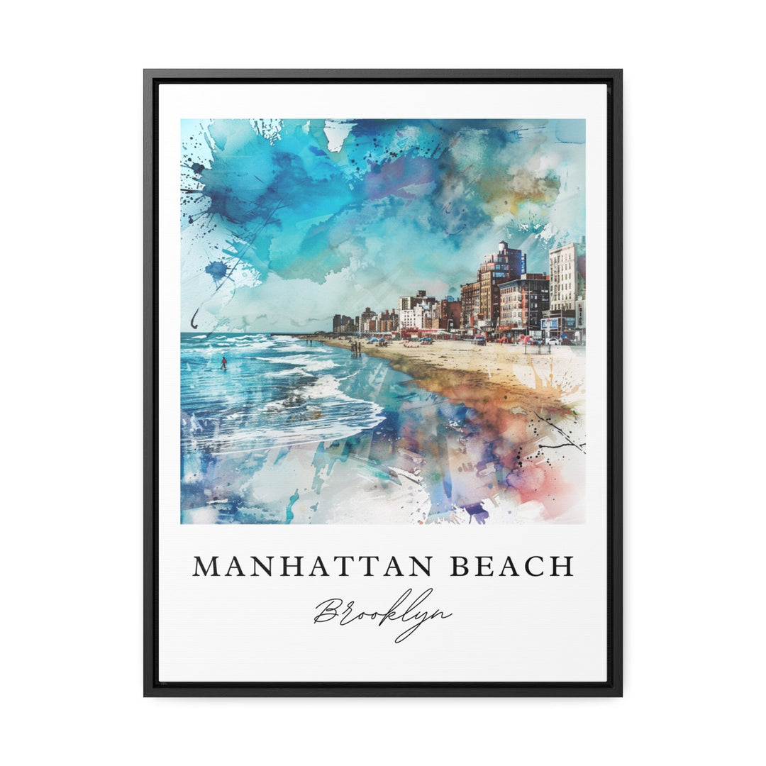 Manhattan Beach NY Art, Brooklyn Print, Manhattan Beach Wall Art, Brooklyn Gift, Travel Print, Travel Poster, Travel Gift, Housewarming Gift