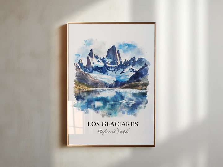 Los Glaciares National Park Art, Austral Andes Print, Argentina Artwork, Los Glaciares Park, Travel Print, Travel Poster, Housewarming Gift