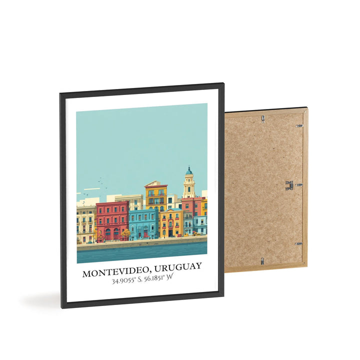 Montevideo Art, Montevideo Retro Travel Art, Montevideo Home Decor, Uruguay Gift, Uruguay Travel Art, Travel Prints, Housewarming Gift