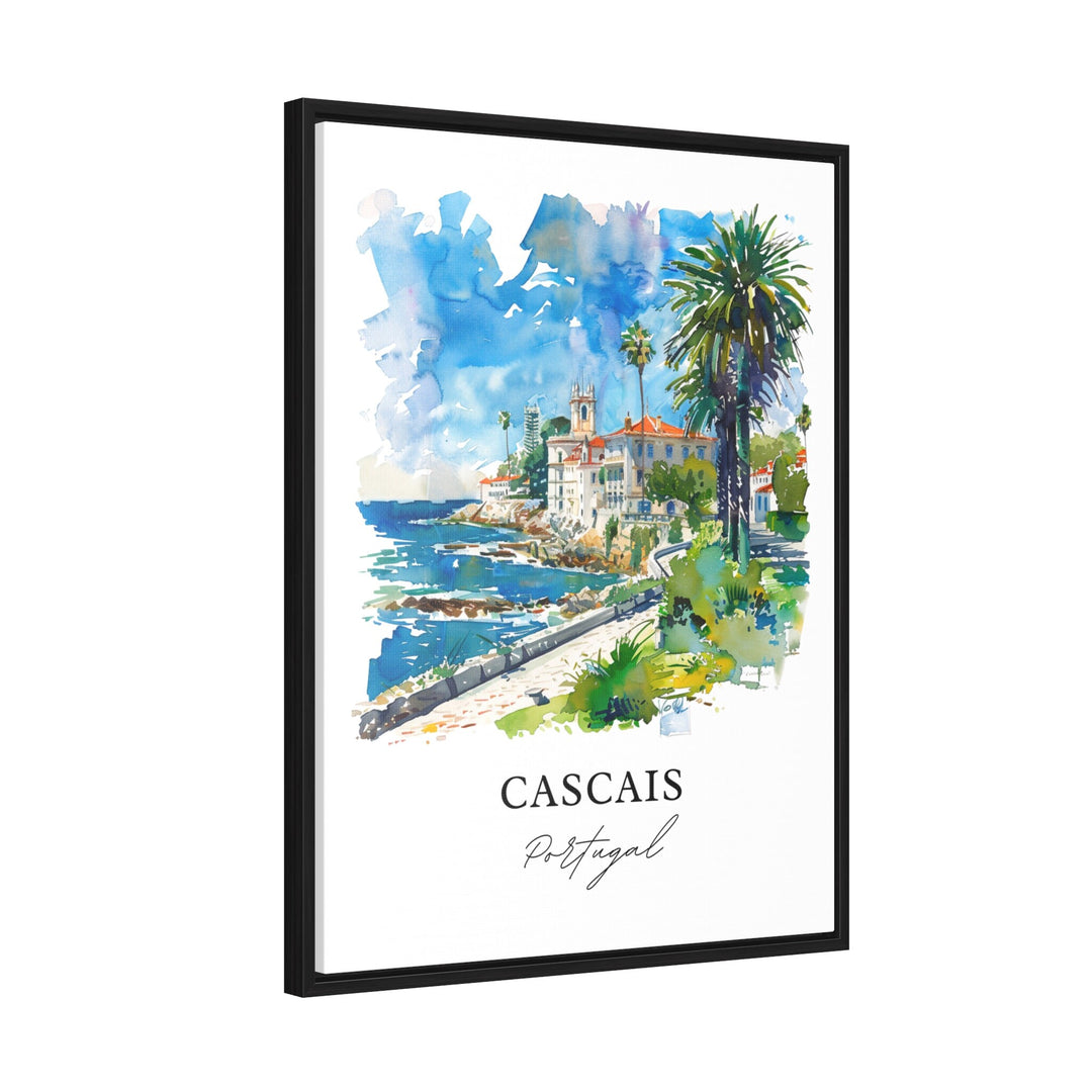 Cascais Wall Art, Cascais Print, Cascais Portugal Watercolor, Lisbon Gift, Travel Poster, Housewarming Gift