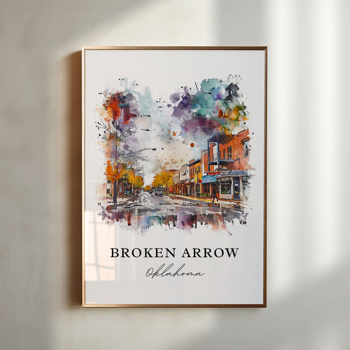 Broken Arrow Wall Art - Oklahoma Print