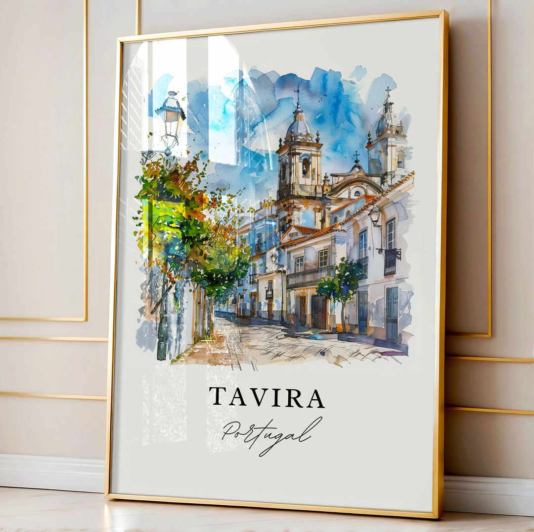 Tavira Portugal Wall Art, Portugal Print, Tavira Wall Art, Portugal Gift, Travel Print, Travel Poster, Travel Gift, Housewarming Gift