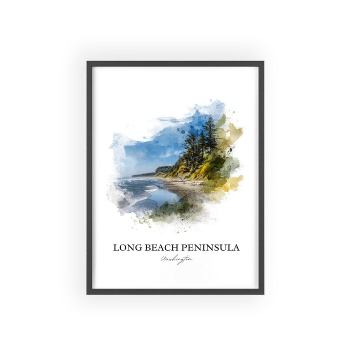 Long Beach Peninsula, Washington – Watercolor Art Print