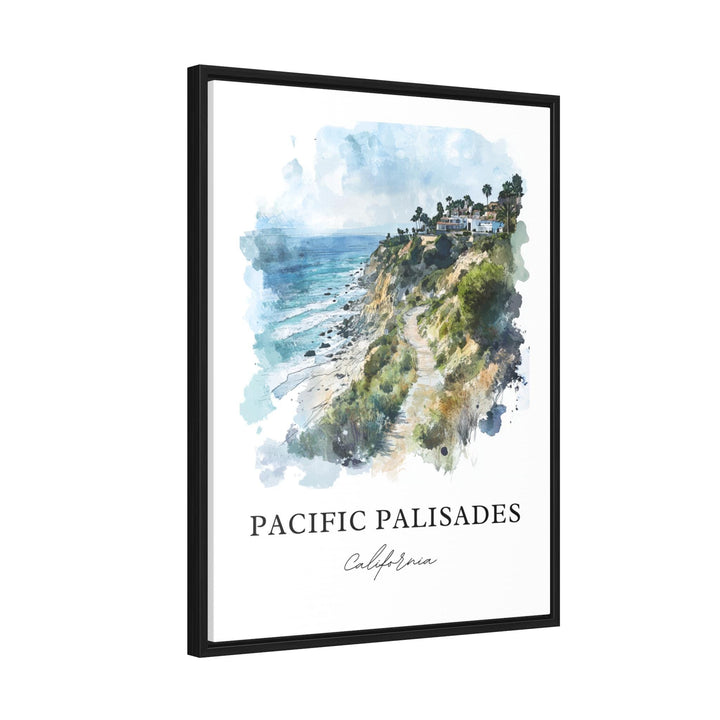 Pacific Palisades Wall Art, Los Angeles Print, LA Watercolor Art, Pacific Palisades Gift, Travel Print, Travel Poster, Housewarming Gift