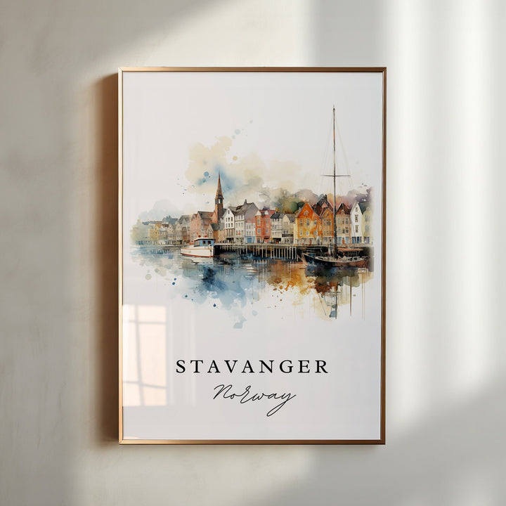 Stavanger Norway wall art - Norway, Stavanger poster, Stavanger Wedding gift, Birthday present, Custom Text, Personalized Gift