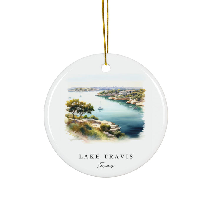 Lake Travis TX Ornament: Unique Lake Travis TX Souvenir, Texas Xmas Decor, and Authentic Lake Travis Gift